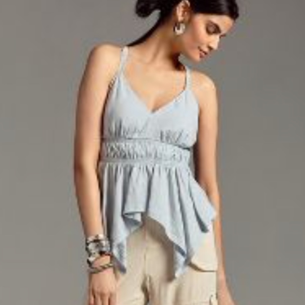 Anthropologie asymmetrical top